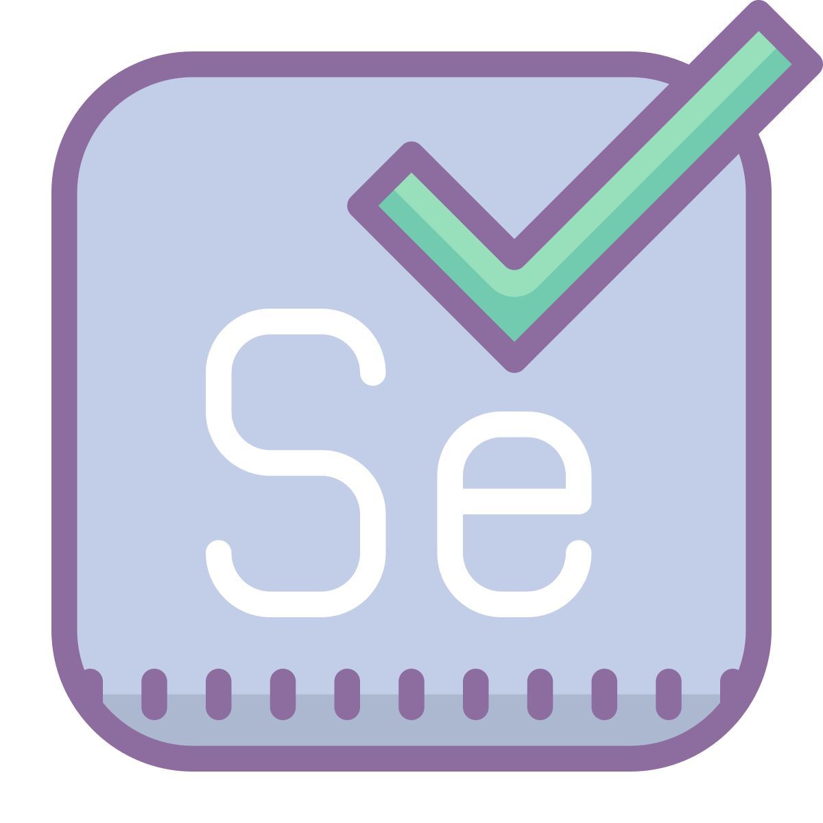 cute color style automazione del test di selenio icon