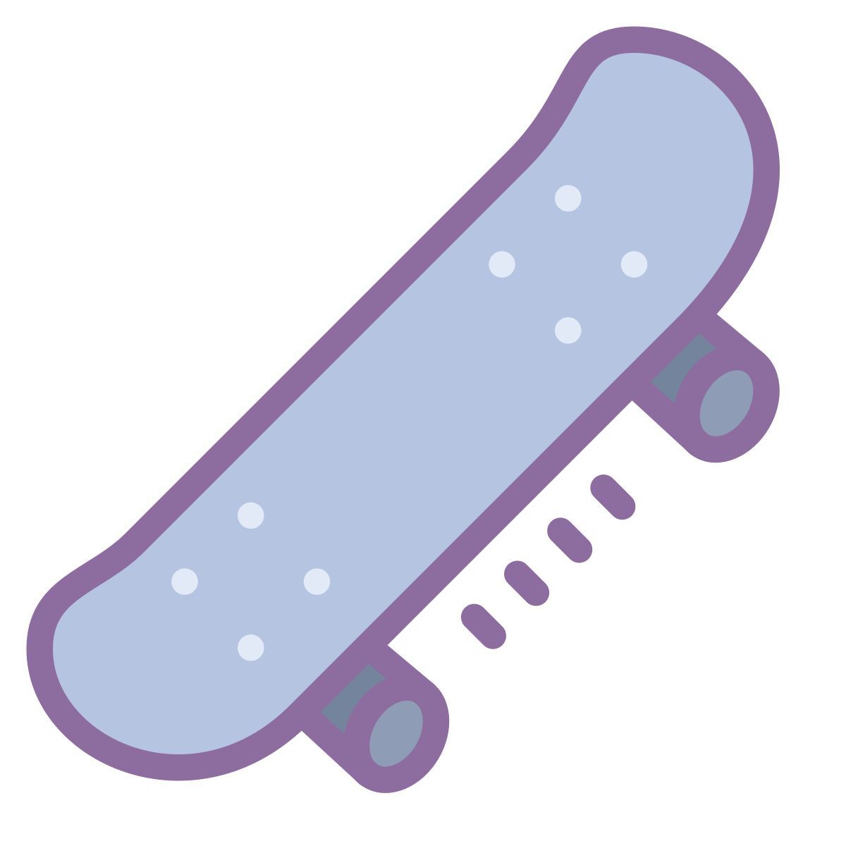 cute color style skateboard icon