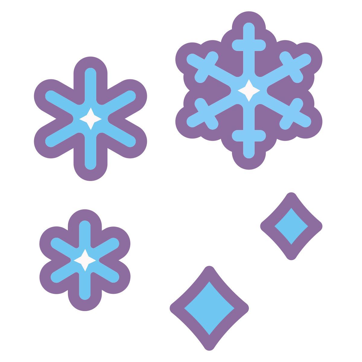 cute color style 눈 폭풍 icon