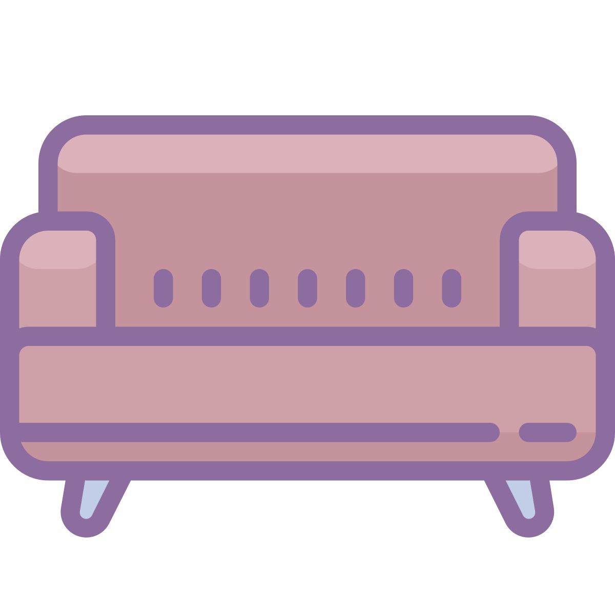 cute color style sofá icon