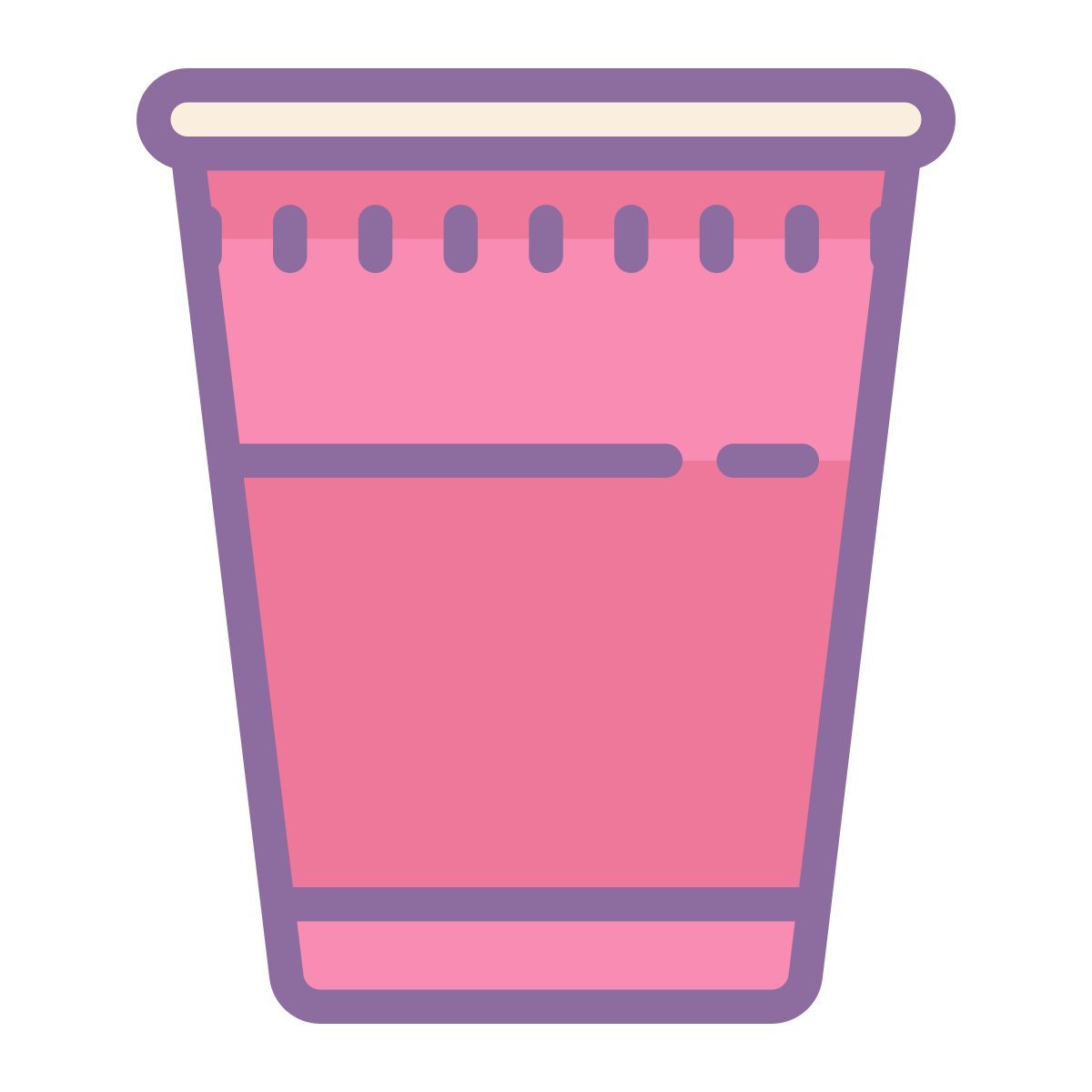 cute color style 플라스틱 컵 icon