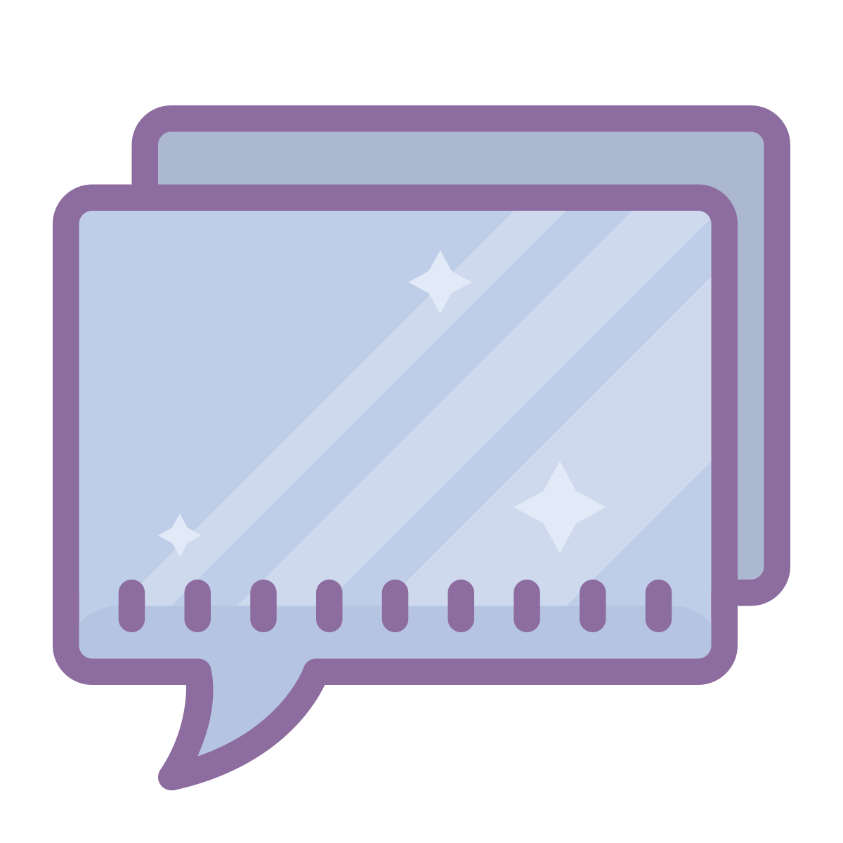 cute color style speech bubble with dots  v2 icon