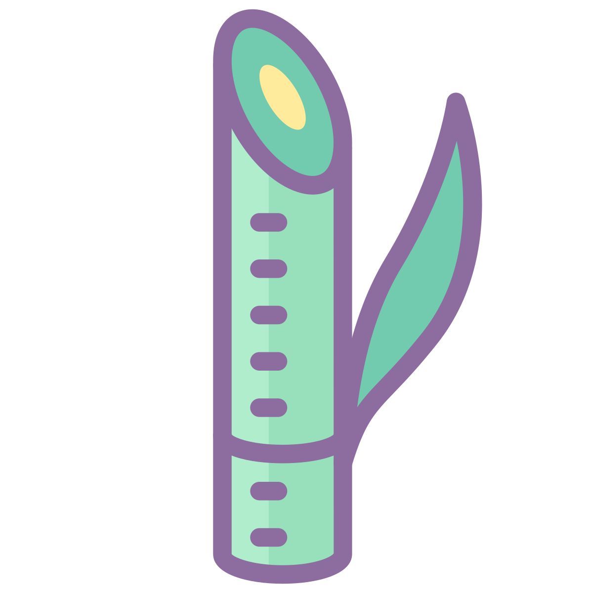 cute color style canne à sucre icon