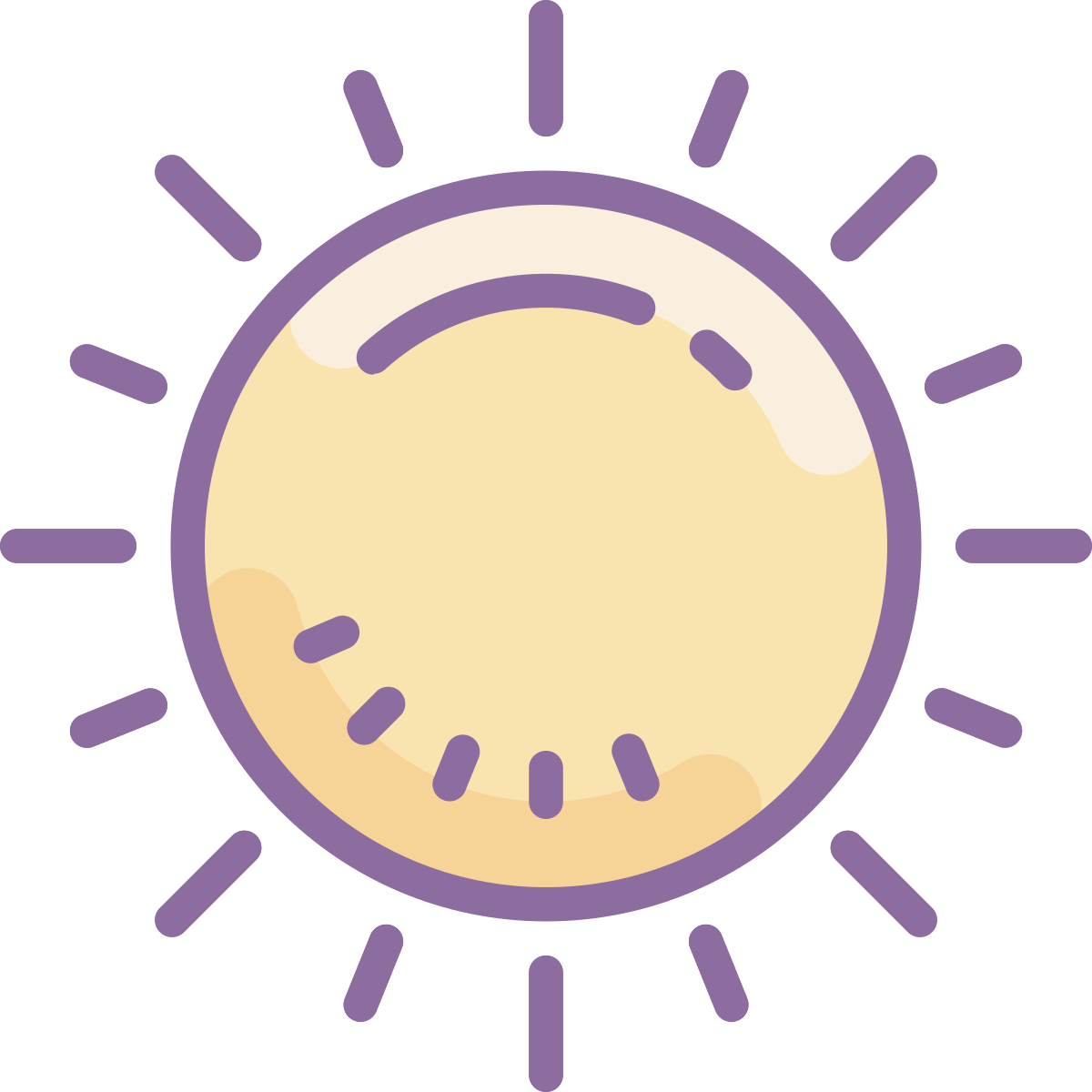 cute color style sun  v2 icon
