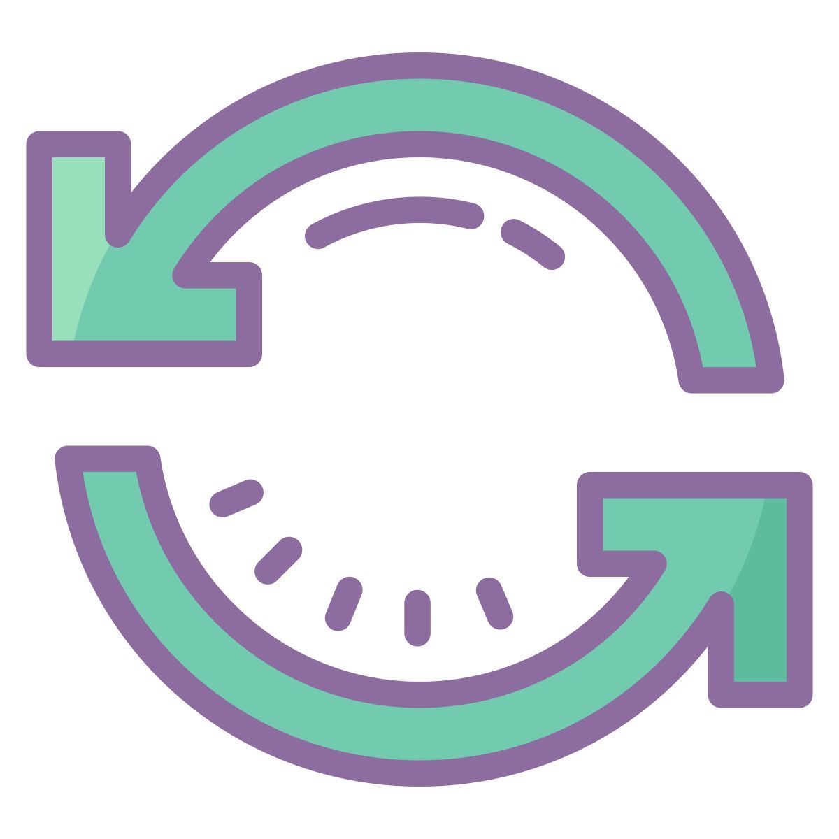 cute color style synchronisieren icon