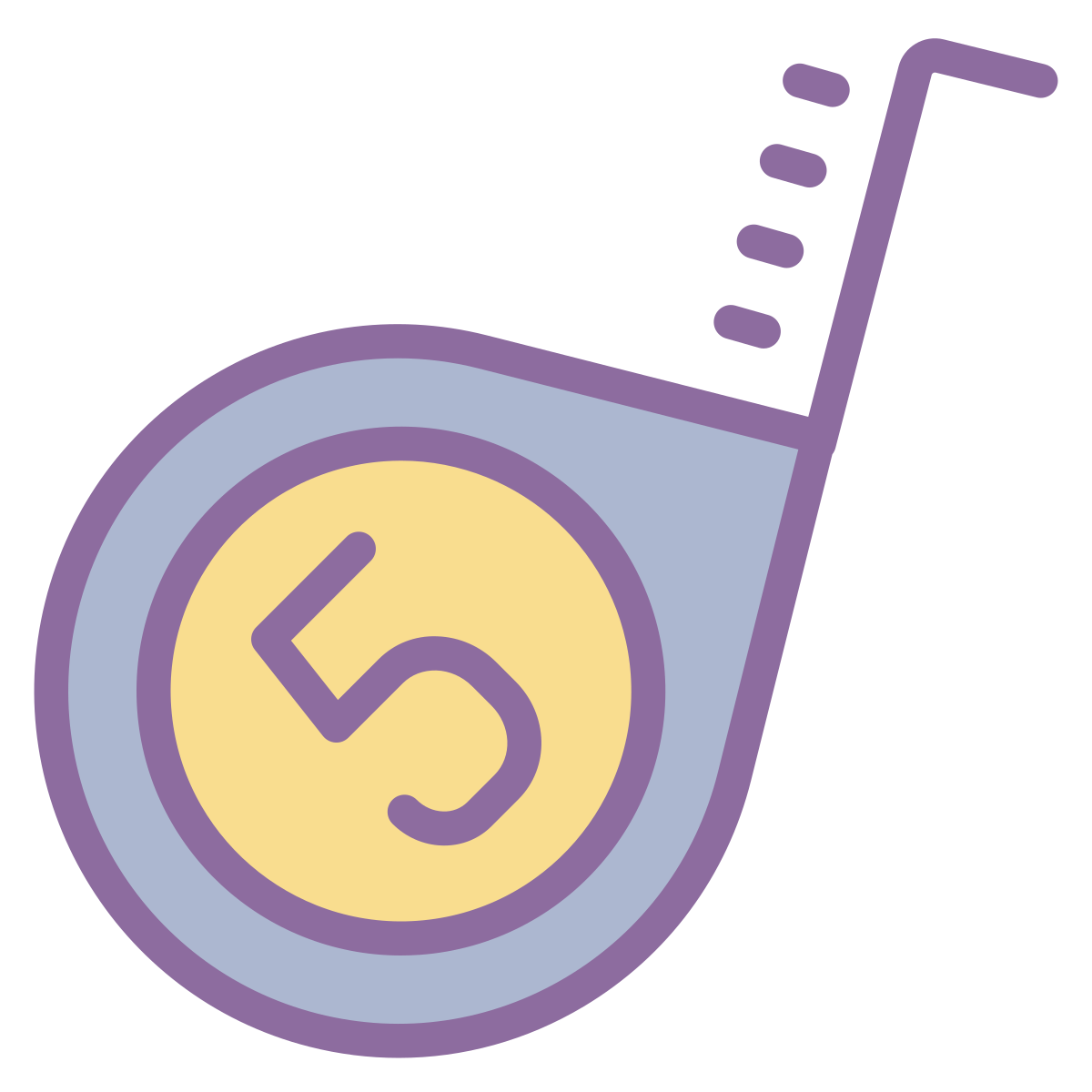 cute color style tape measure icon