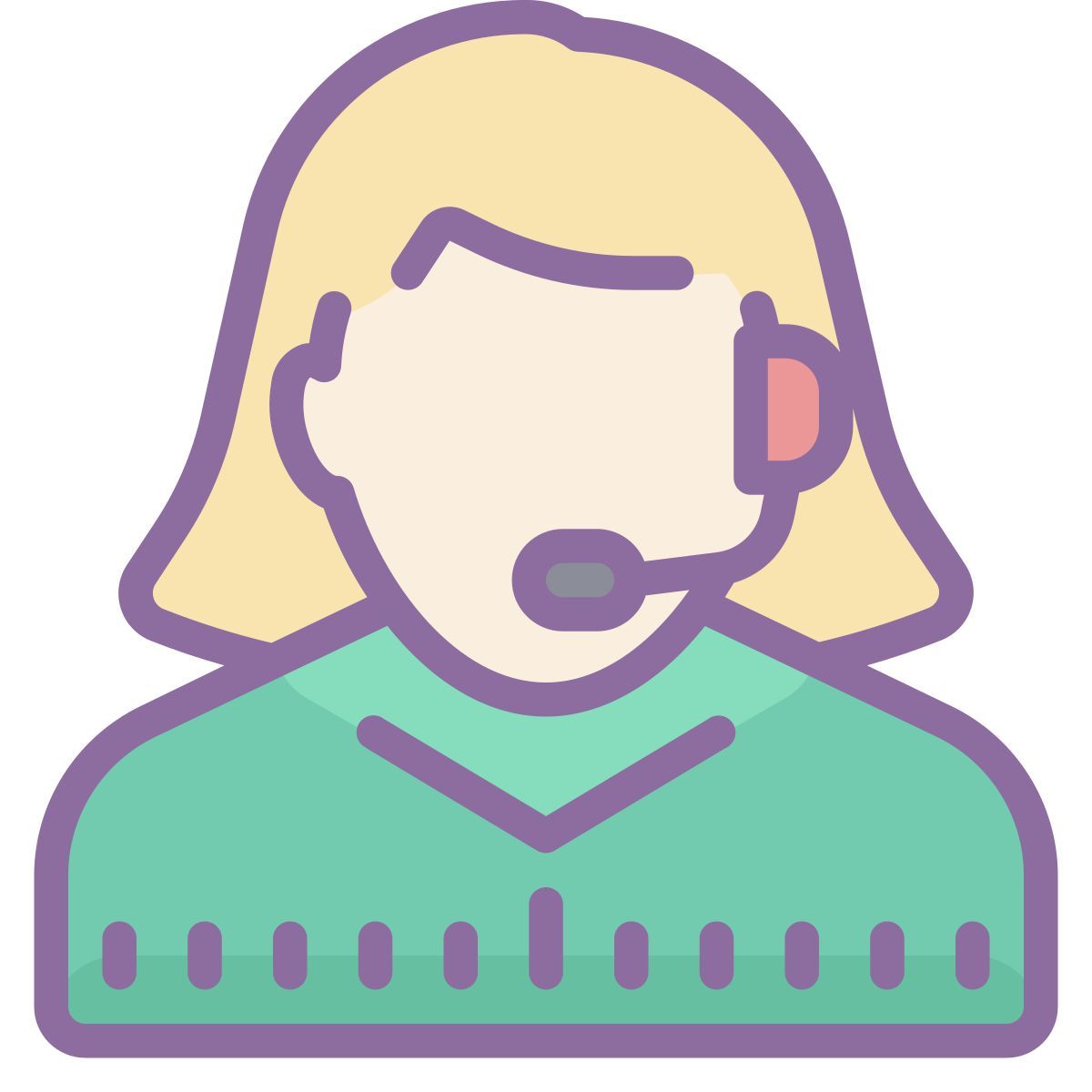 cute color style technical support icon