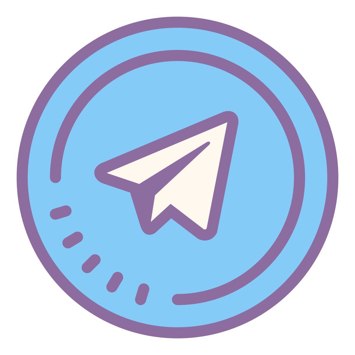 cute color style telegram app icon