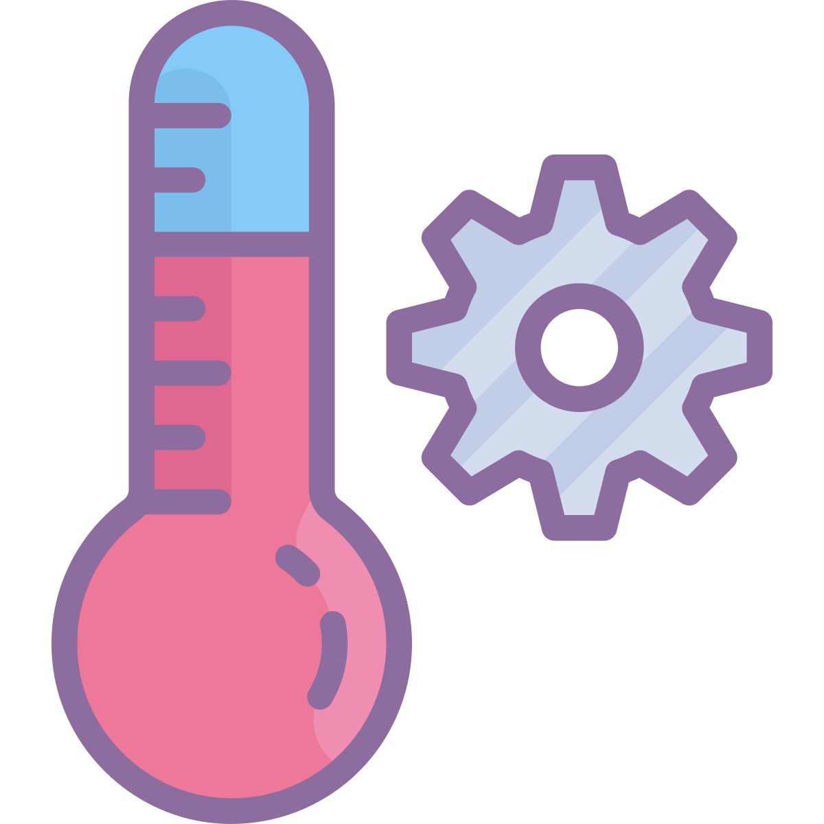 cute color style automazione termometro icon