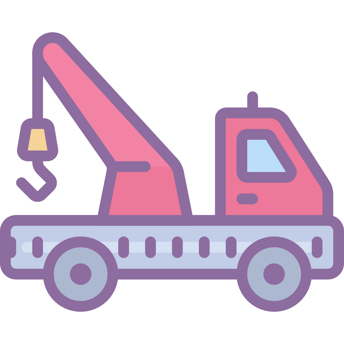 cute color style tow truck  v2 icon