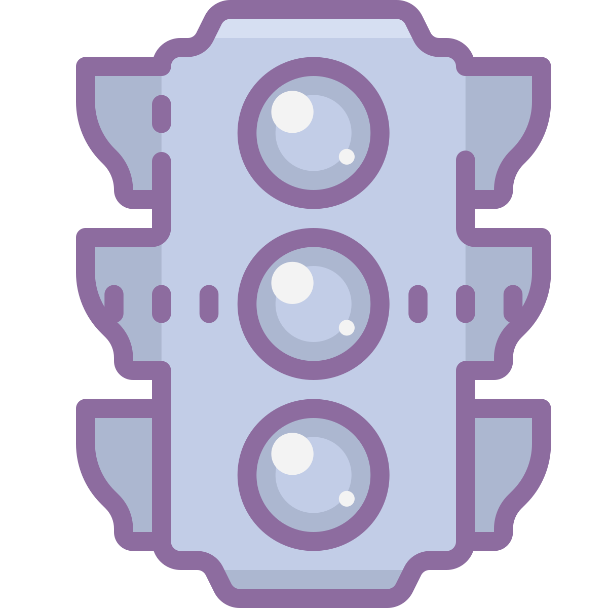 cute color style traffic light  v2 icon