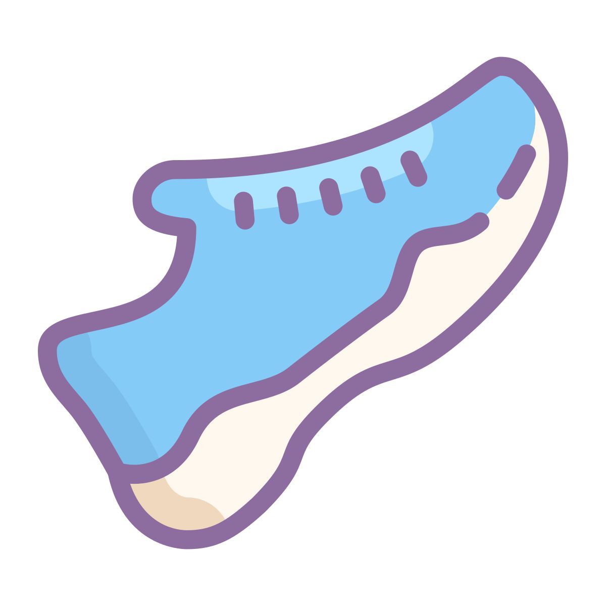 cute color style trainers icon