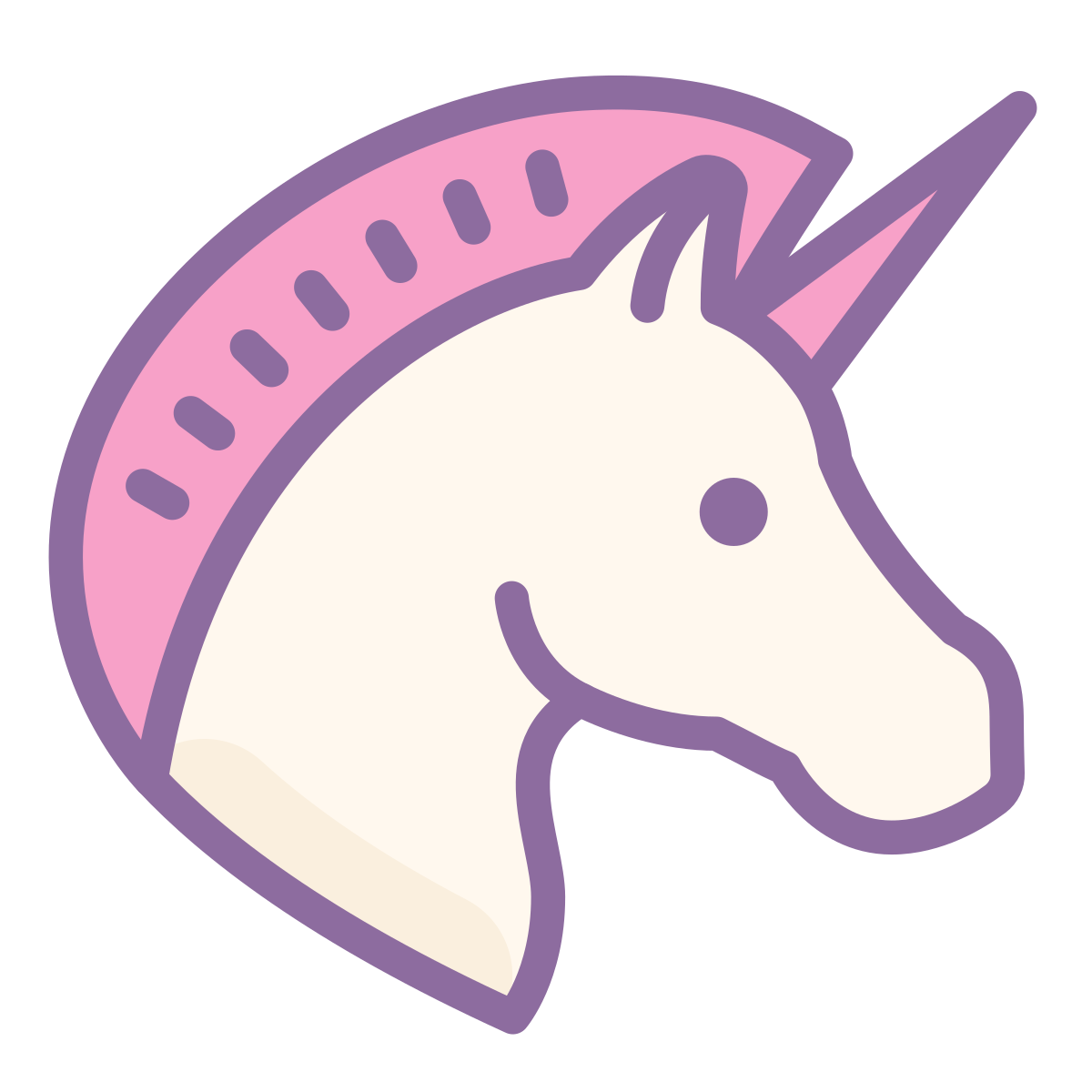 cute color style unicorn  v2 icon