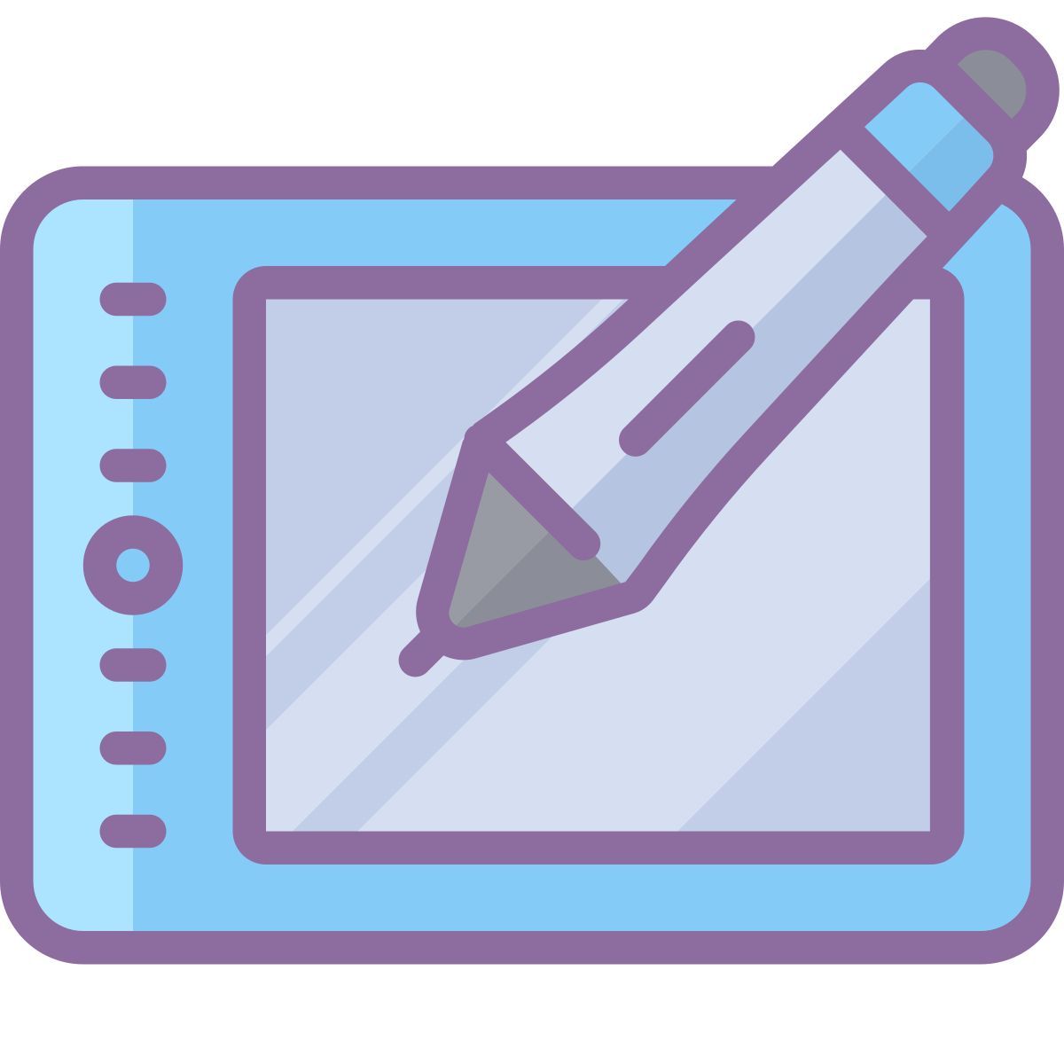 cute color style wacom tablet icon
