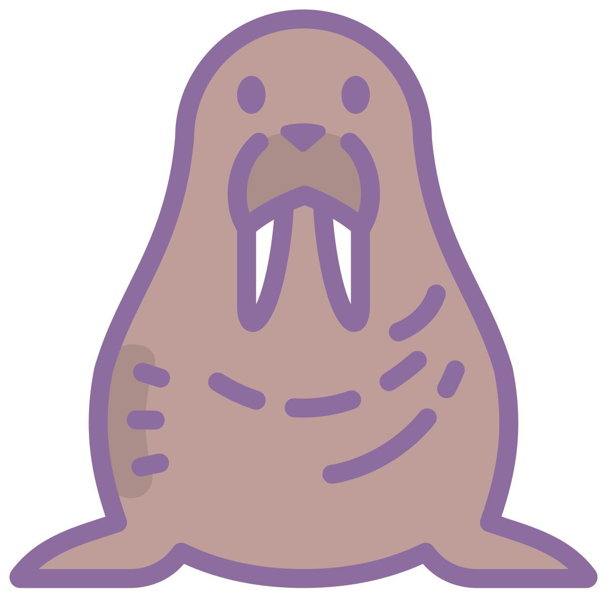 cute color style walross icon