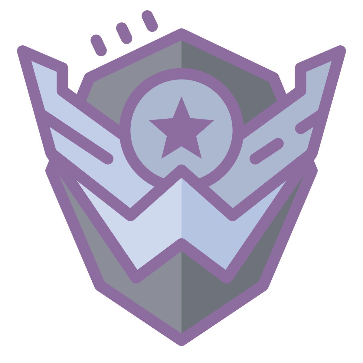 cute color style warface logo icon