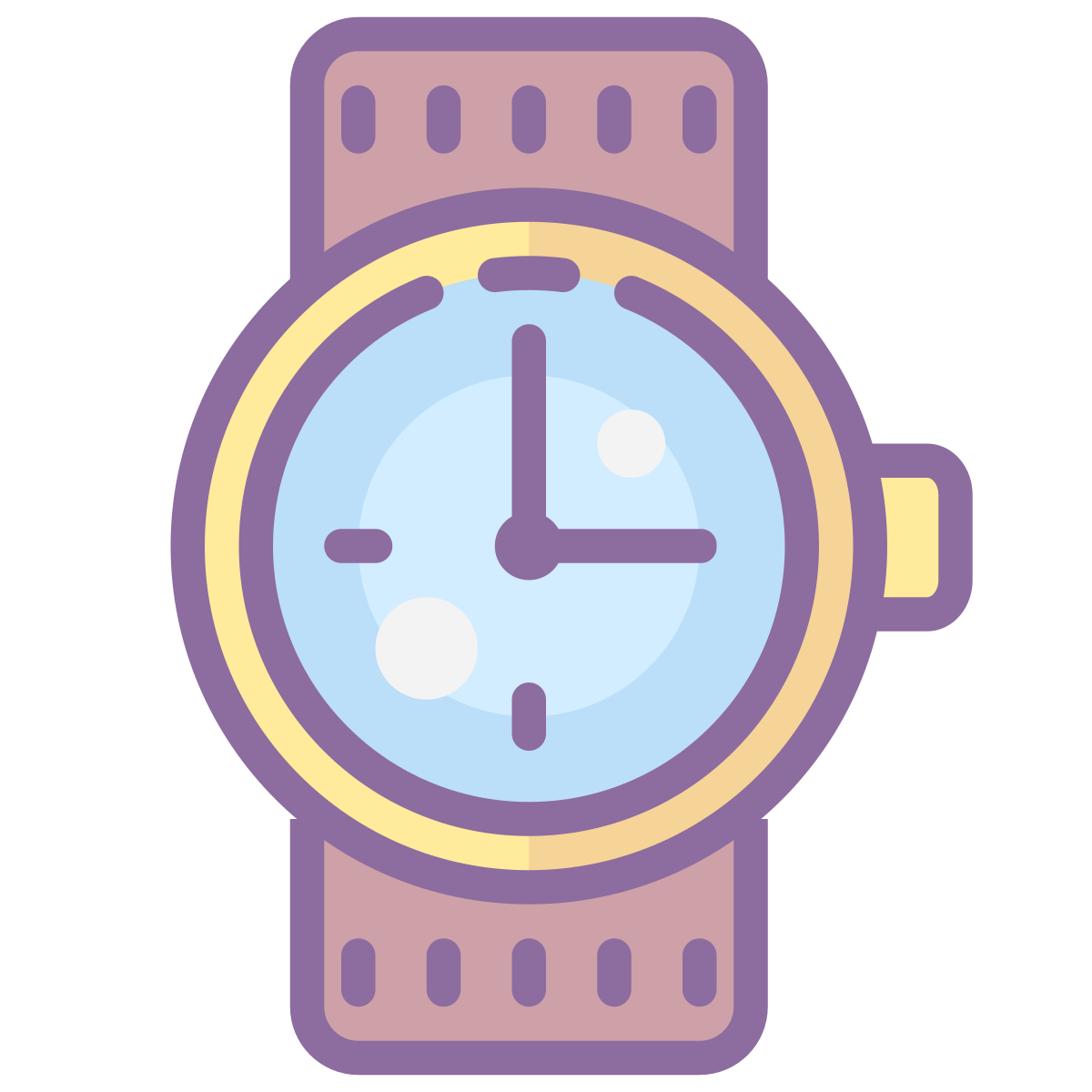 cute color style watches front view icon