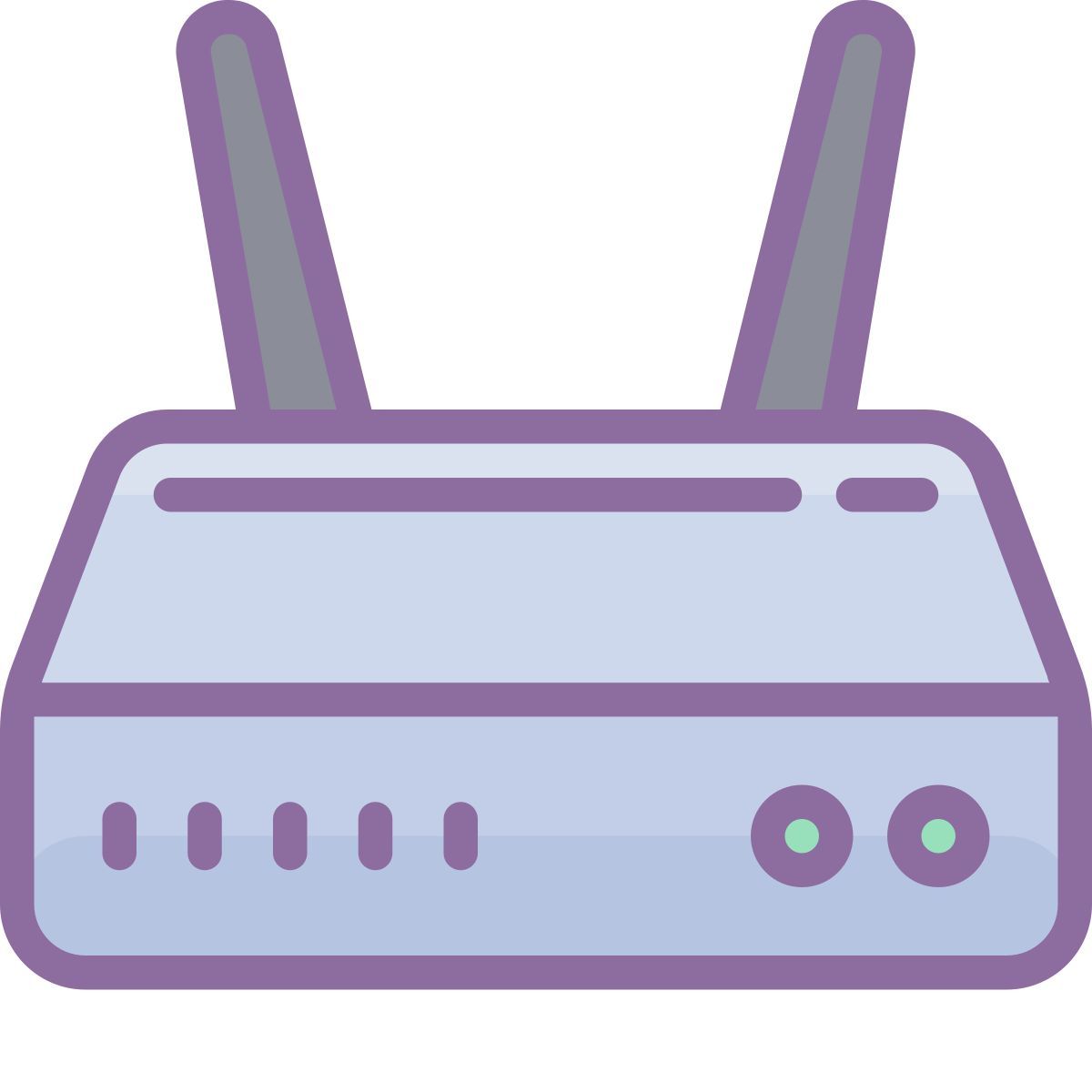 cute color style wi fi router icon
