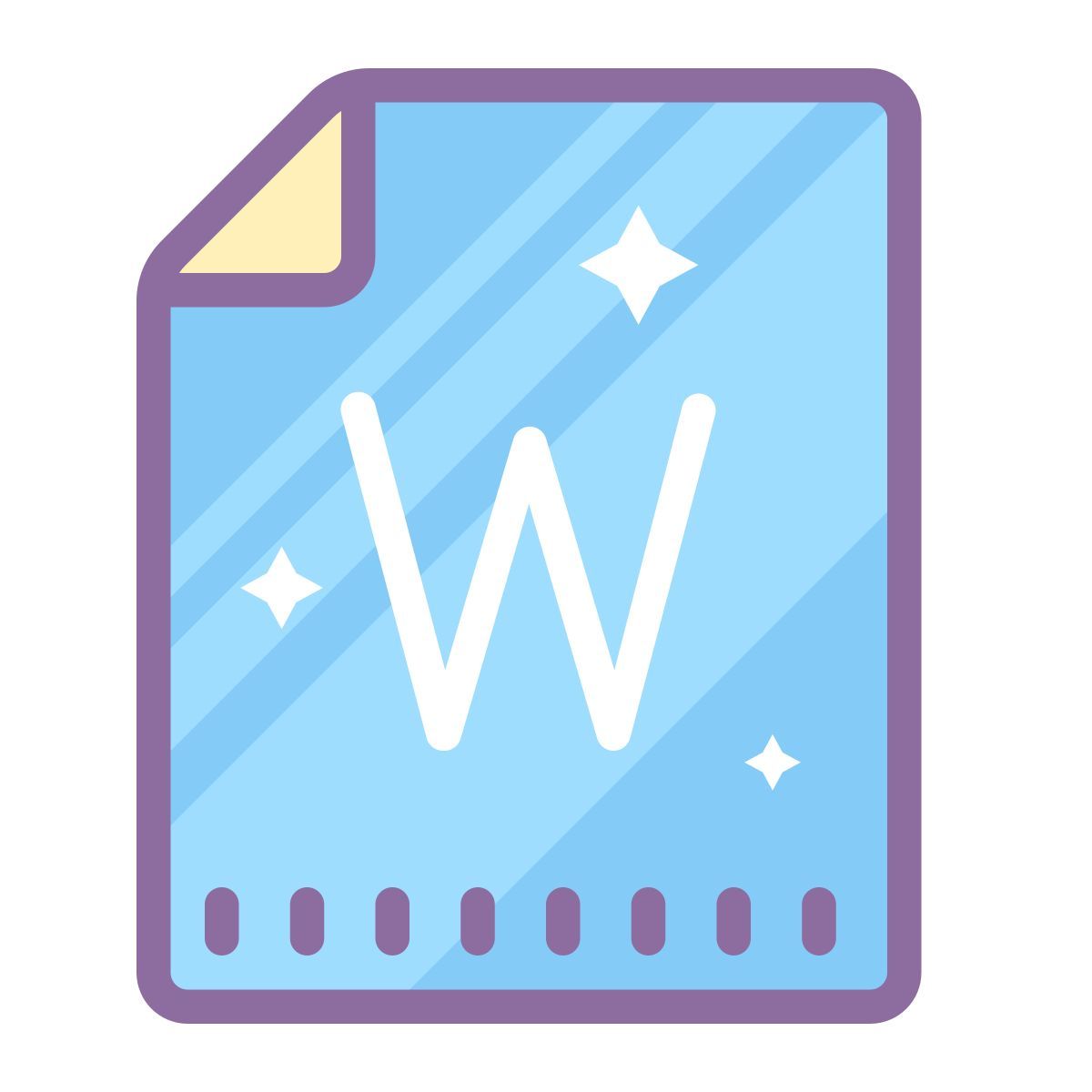 cute color style word icon