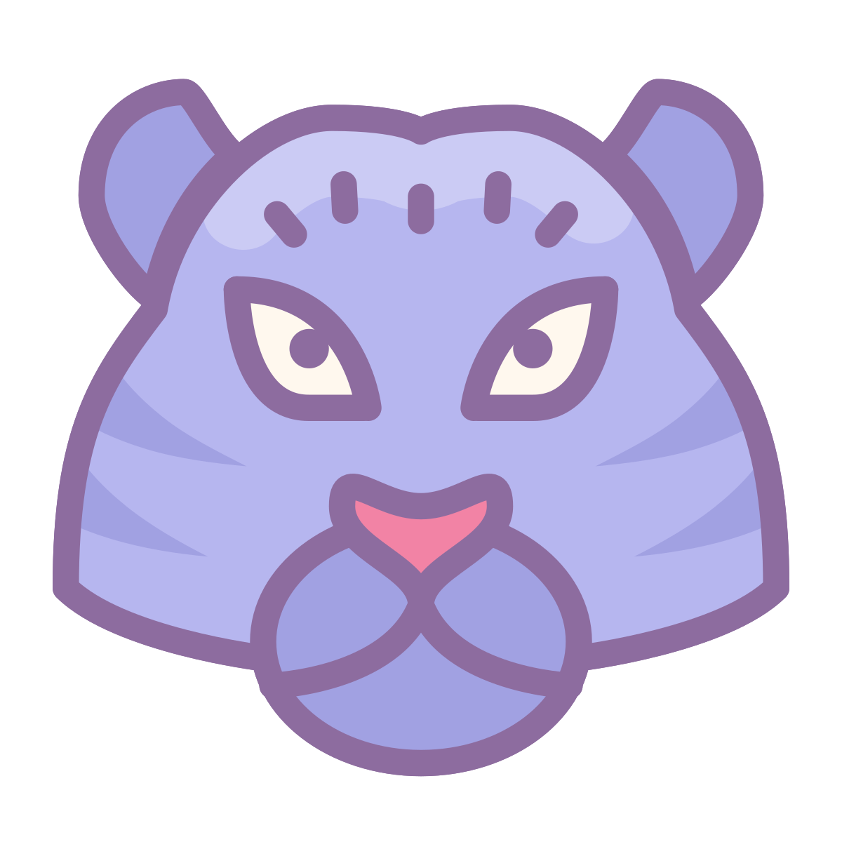 cute color style year of tiger icon