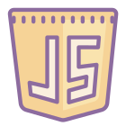 JavaScript Logo icon in Cute Color Style