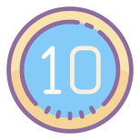 Circled 10 icon