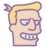 Futurama Zapp Brannigan icon in Cute Color Style