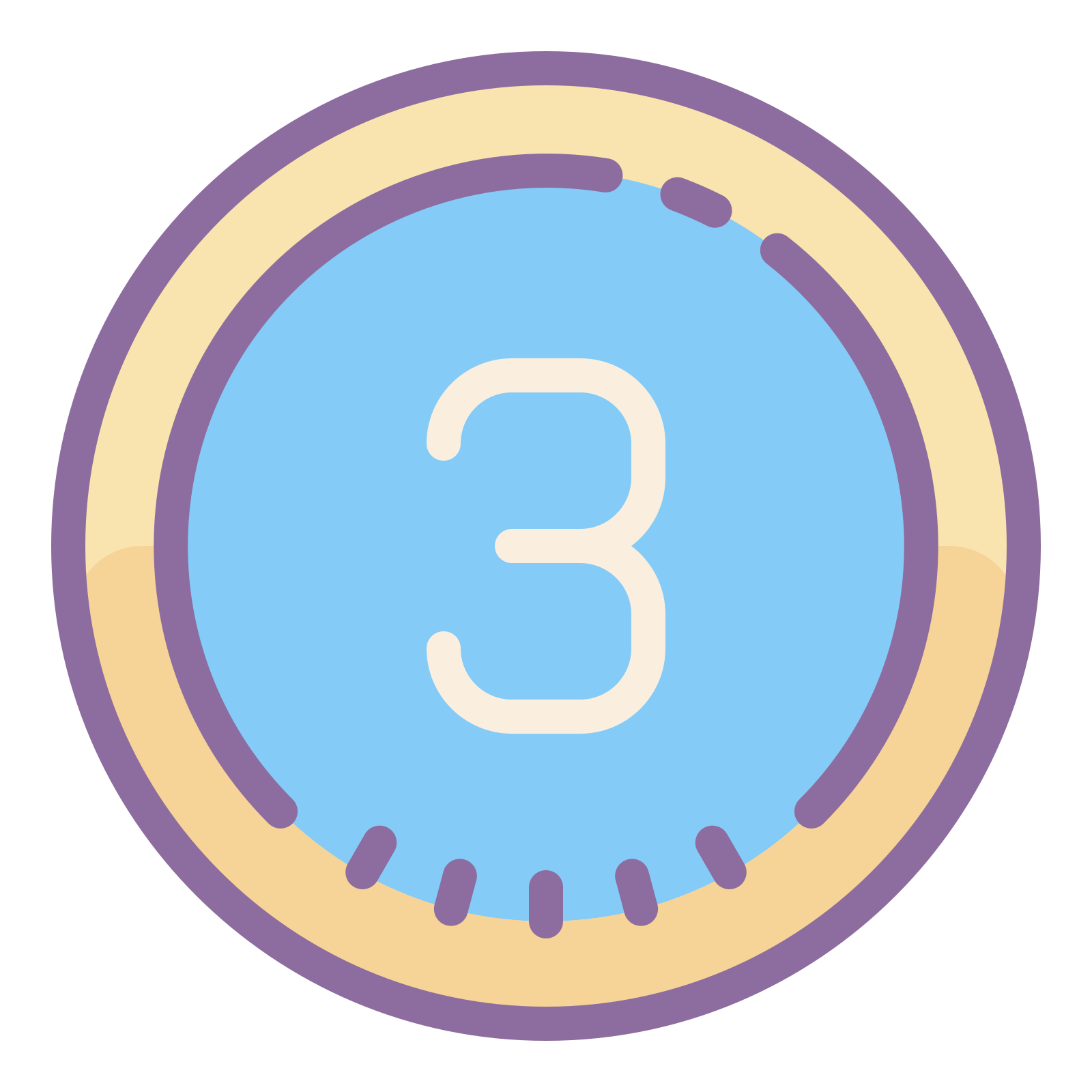 this is an image of the number three sitting in the middle o aa