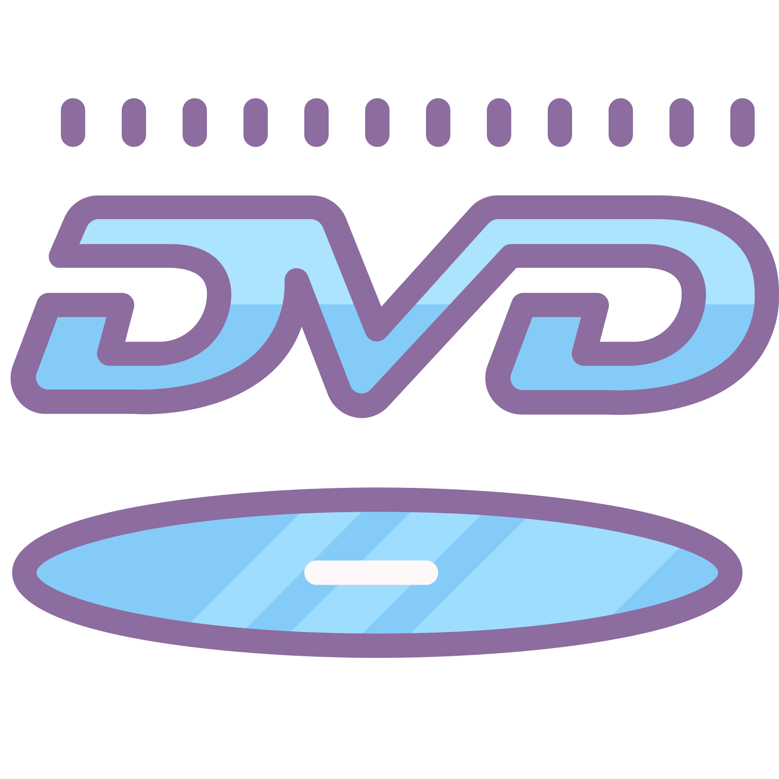 在透明背景上的 dvd徽标 图标