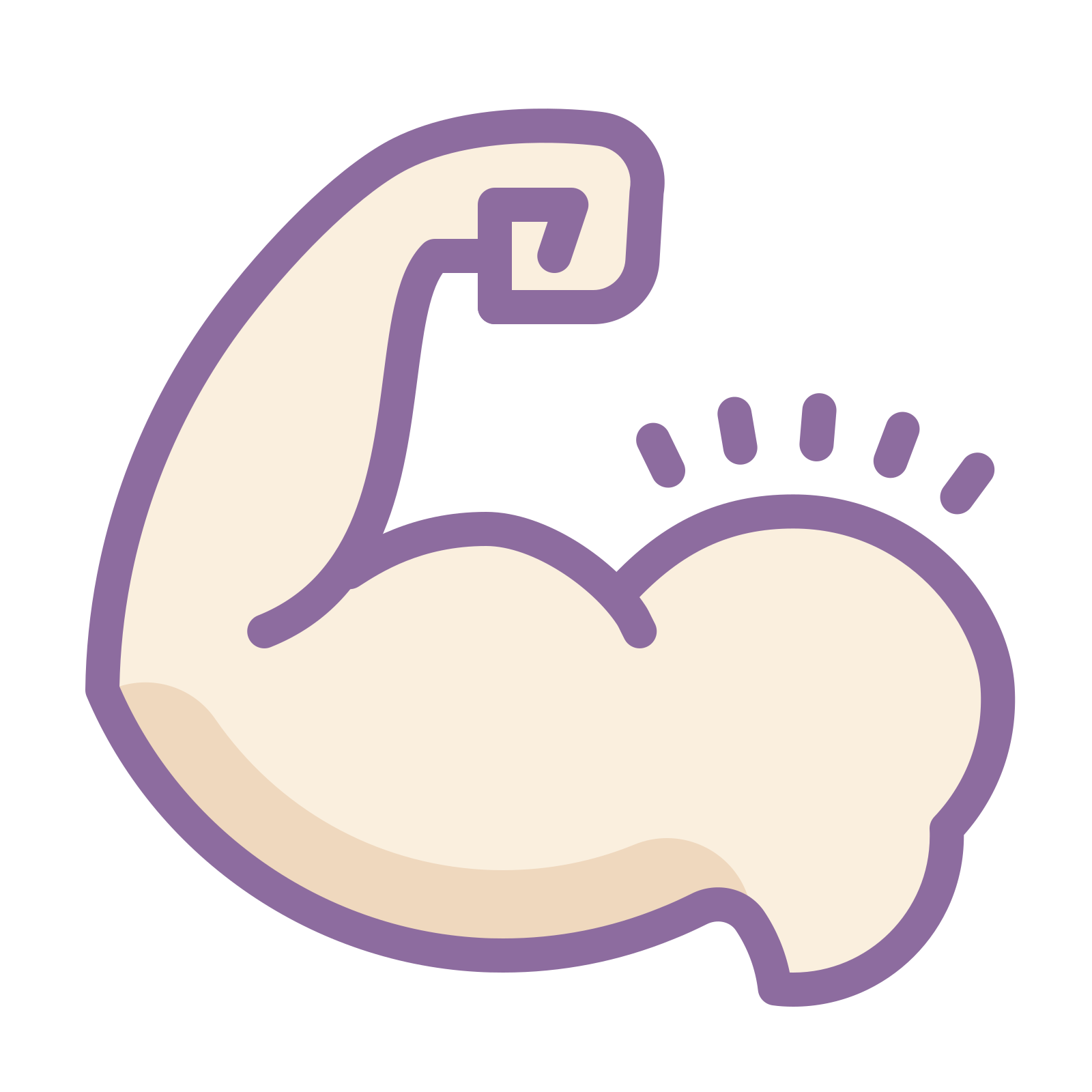 muscle icon on transparent background