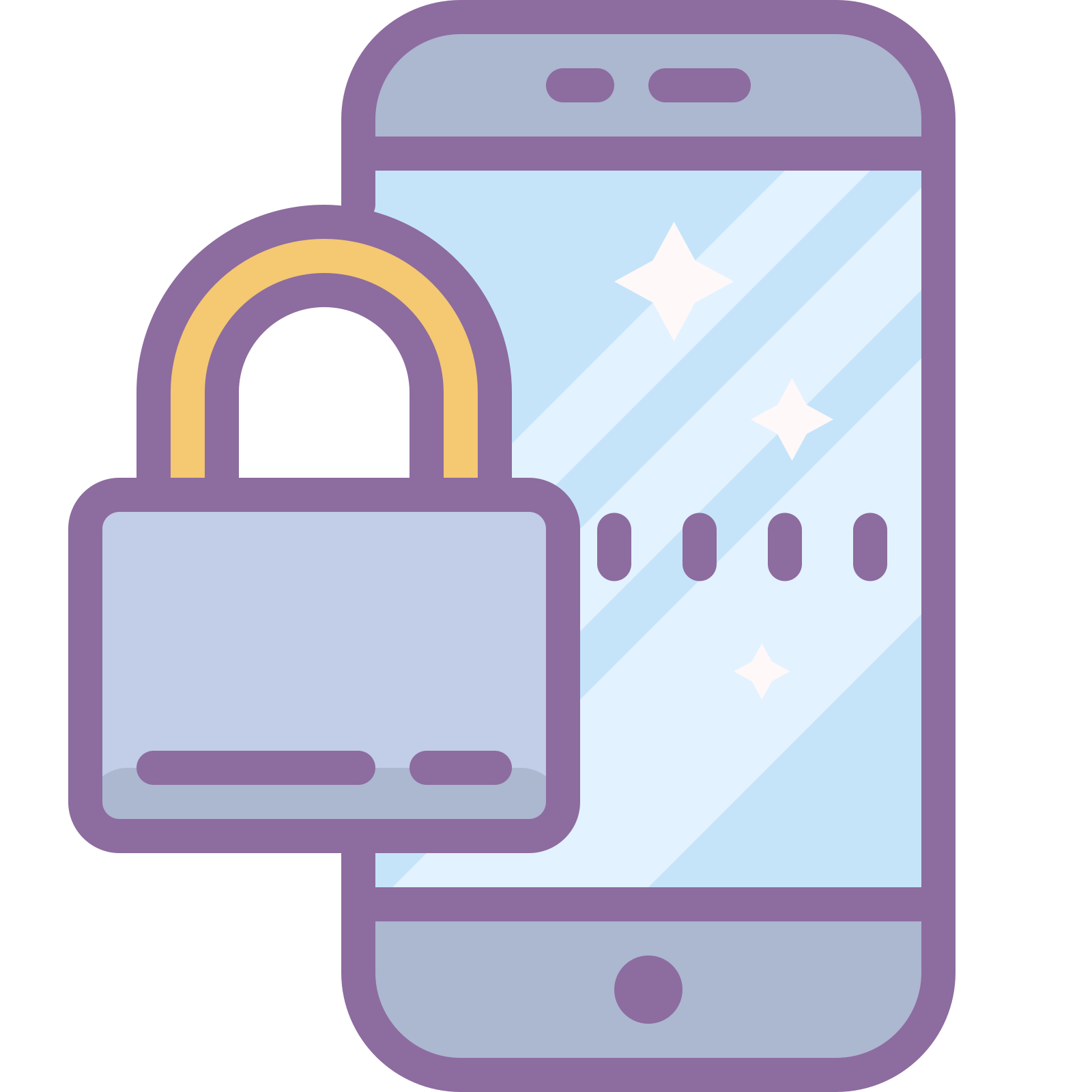 在透明背景上的 phonelink 锁 图标