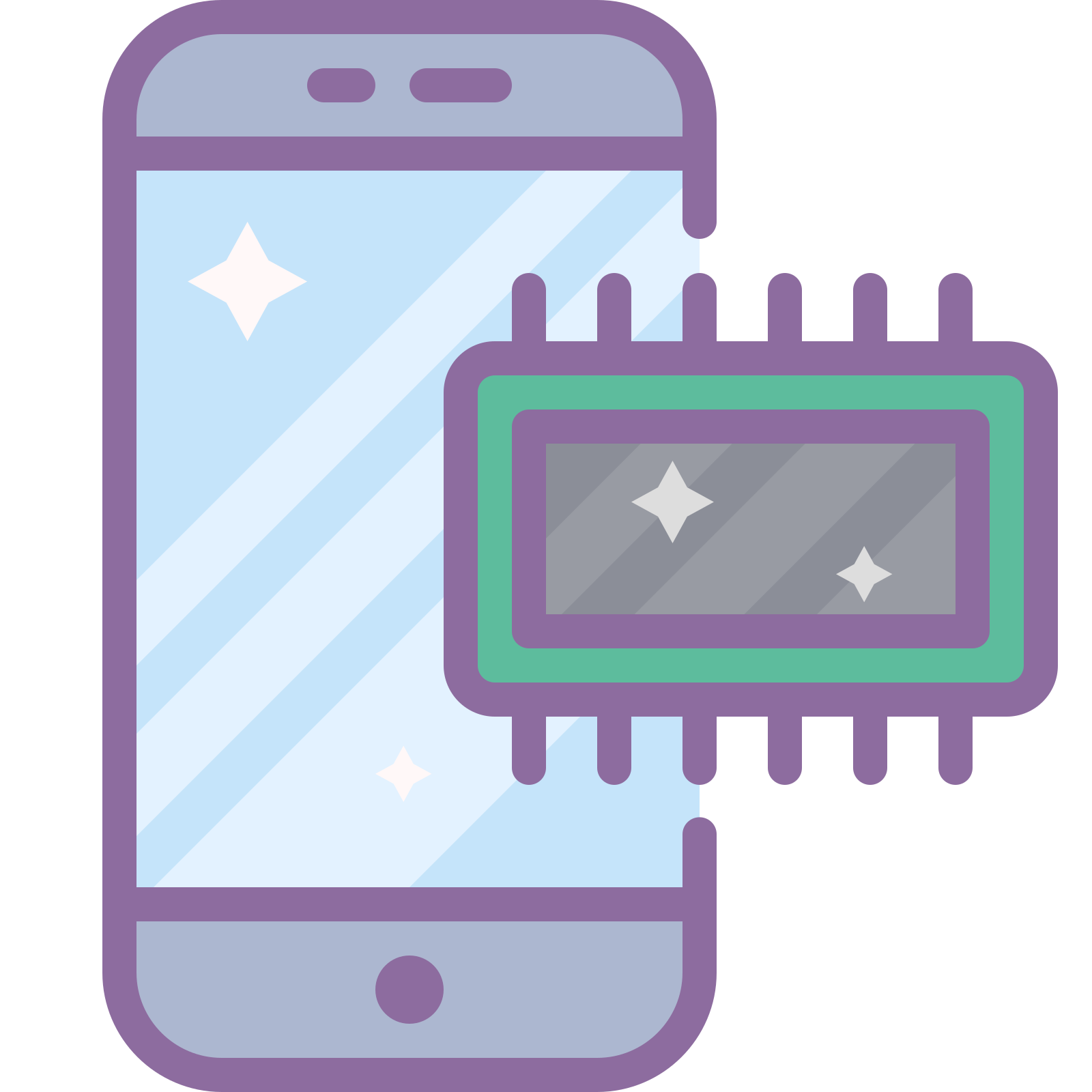 智能手机的ram icon.
