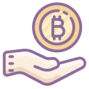Bitcoin Icons In Cute Color Style For Graphic Design And User Interfaces
