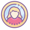 user female-circle icon