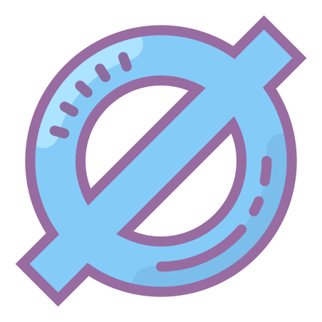 Null Symbol icon in Cute Color Style
