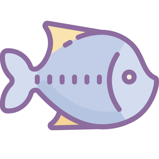 Fish Food icon in Cute Color Style