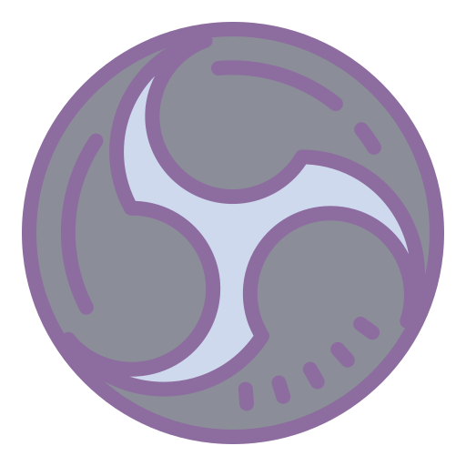 Obs Studio Icon In Cute Color Style