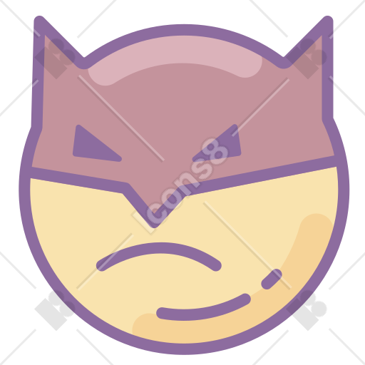 Batman Emoji icon in Cute Color Style