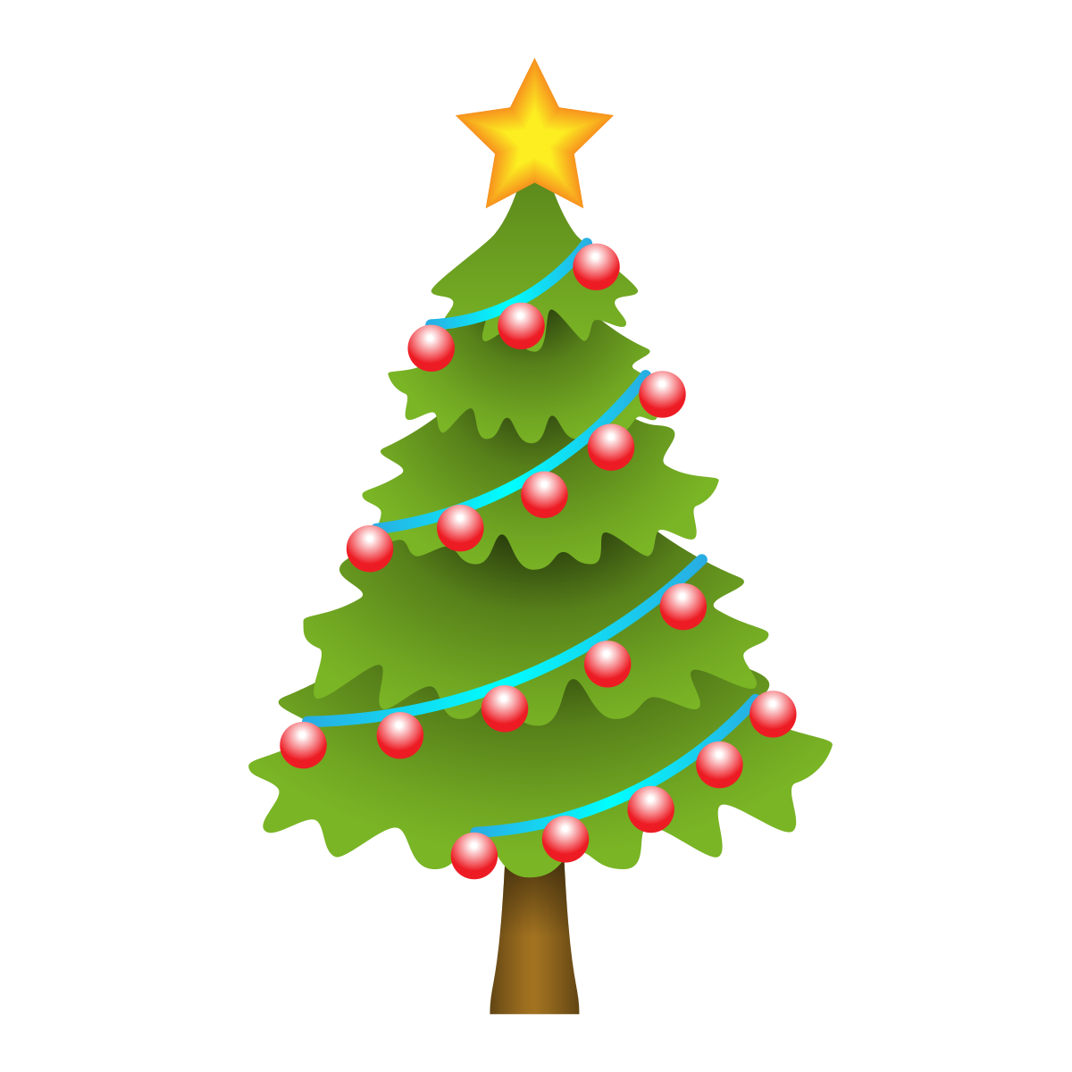 emoji style  emoji christmas tree icon