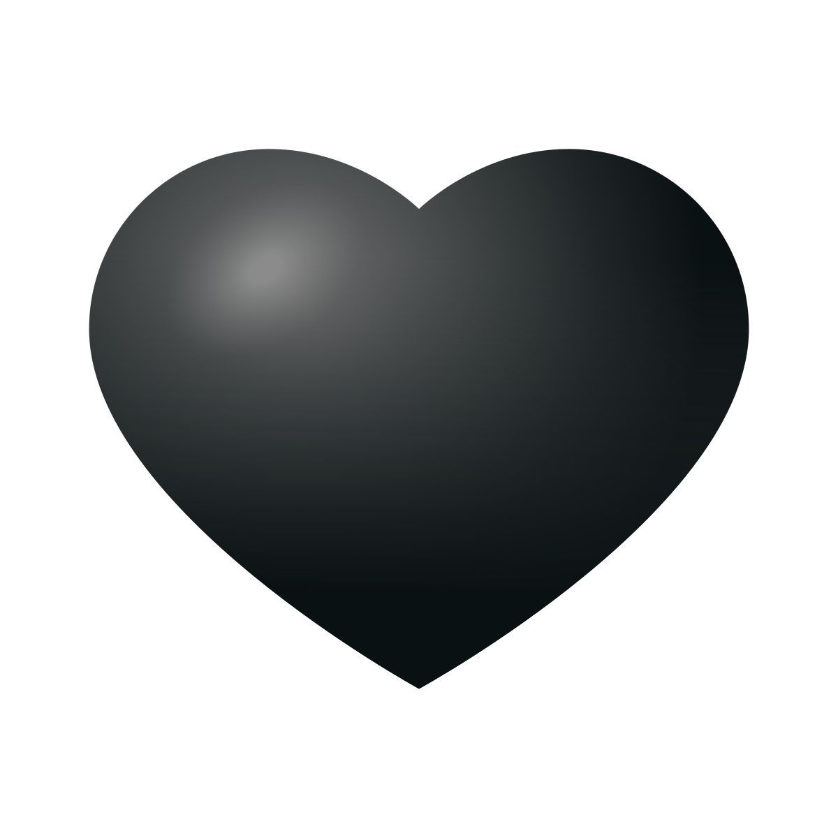 emoji style cuore nero icon