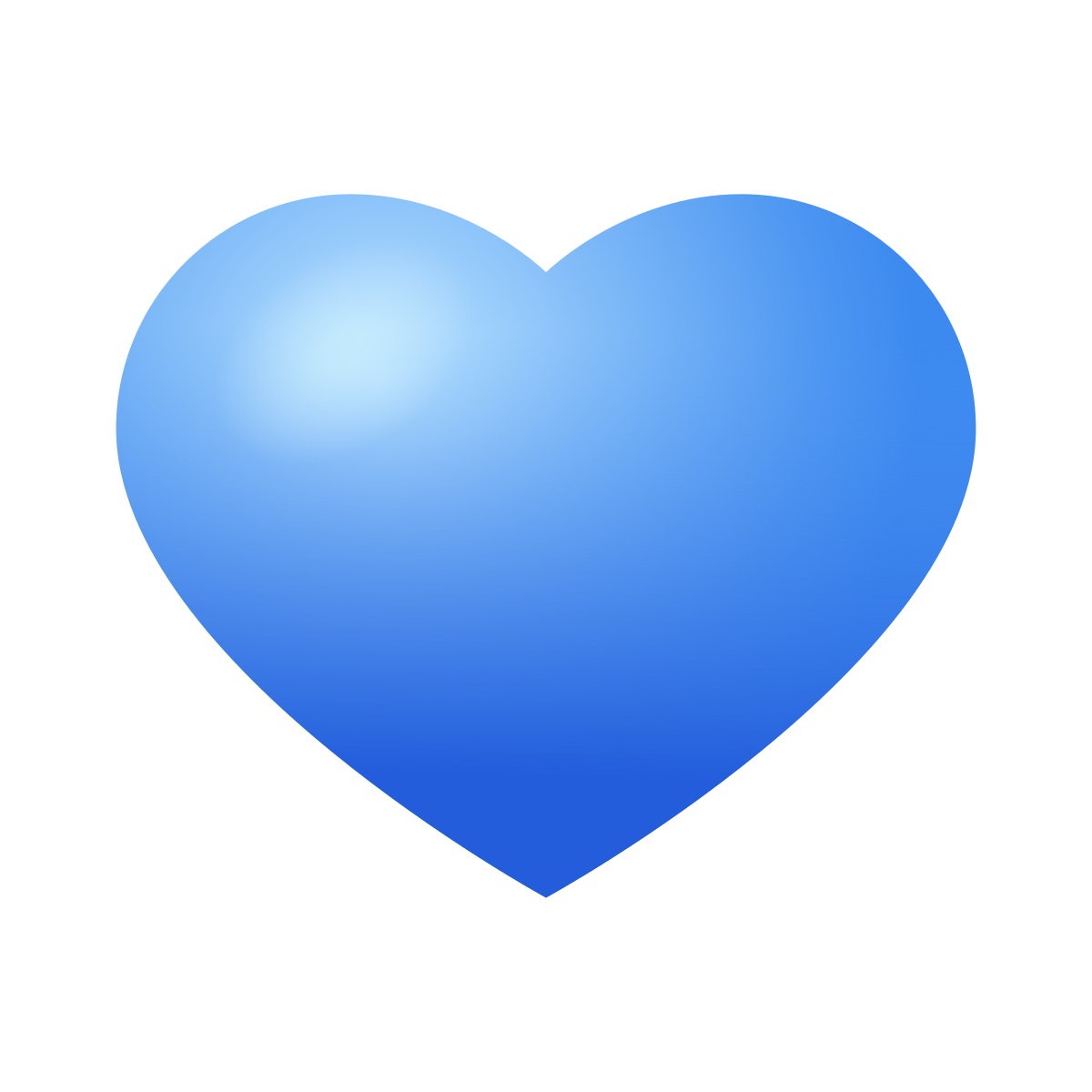 emoji style blue heart icon