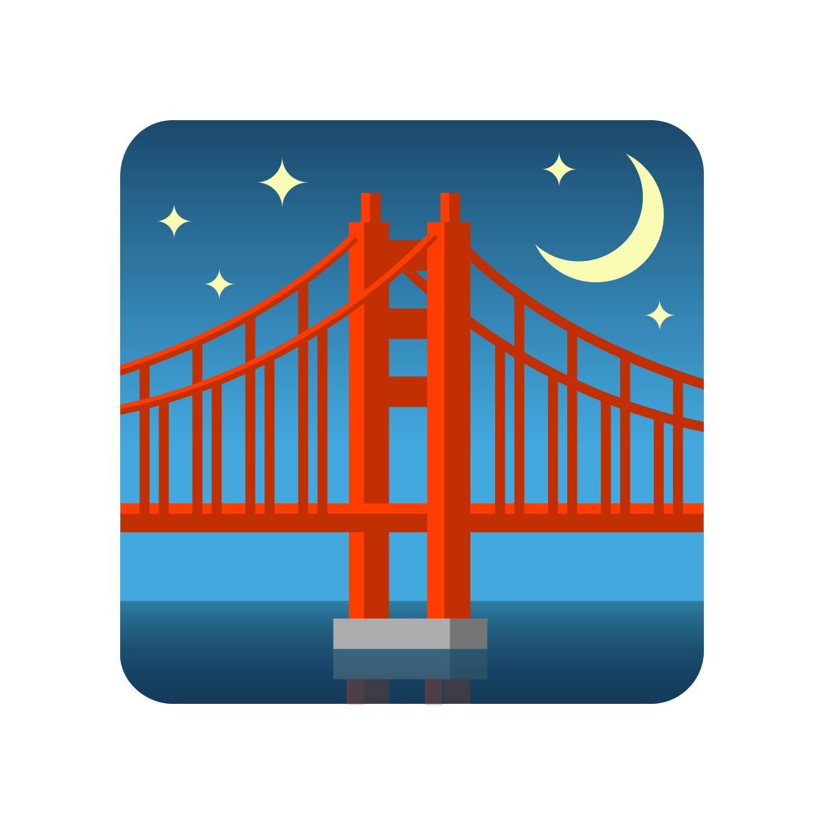 emoji style 밤에 다리 icon
