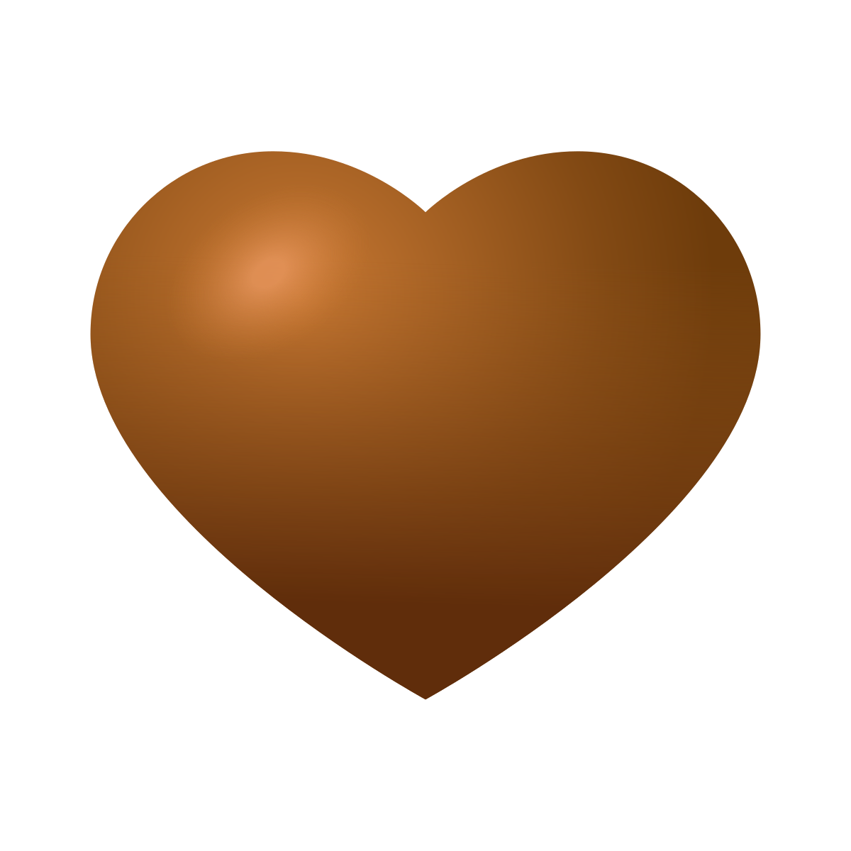 emoji style brown heart icon