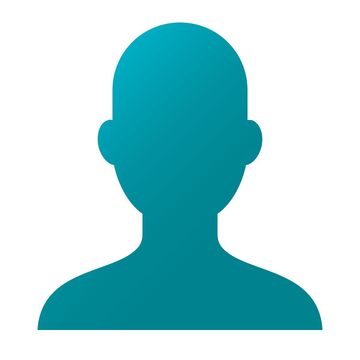 emoji style büste in silhouette icon