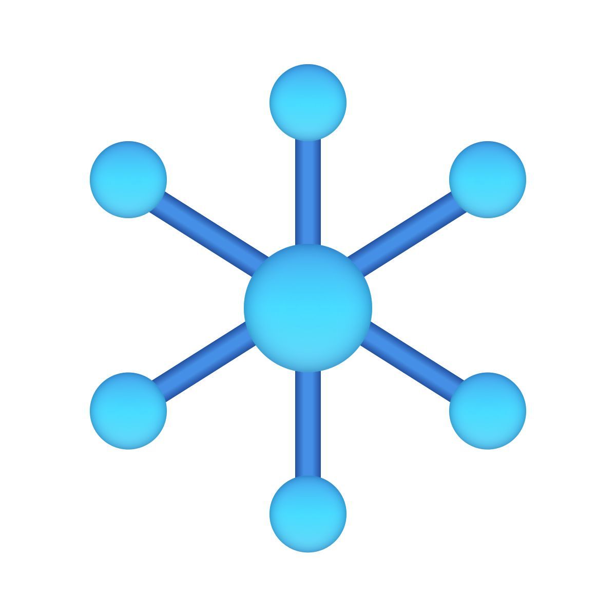 icône réseau centralisé emoji style