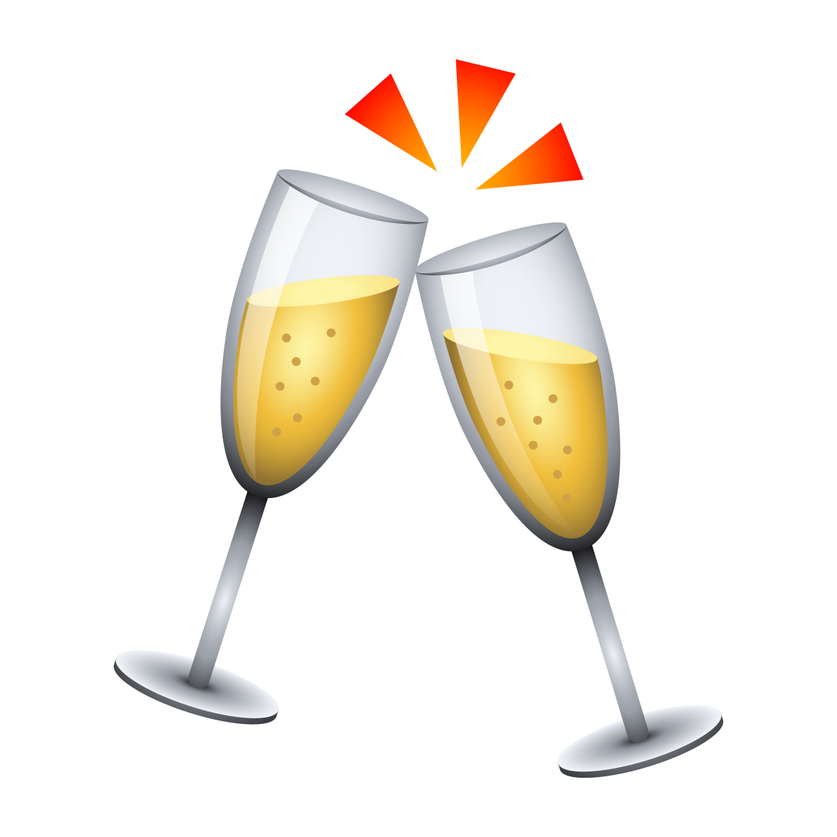 emoji style clincking glasses icon