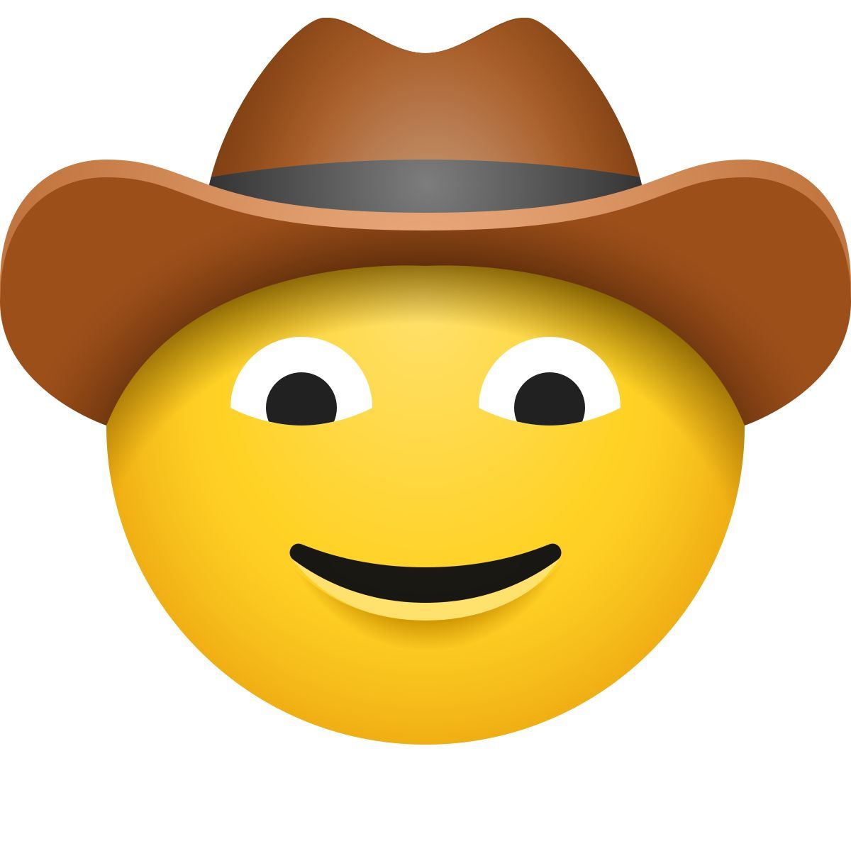 emoji style cowboyhut gesicht icon