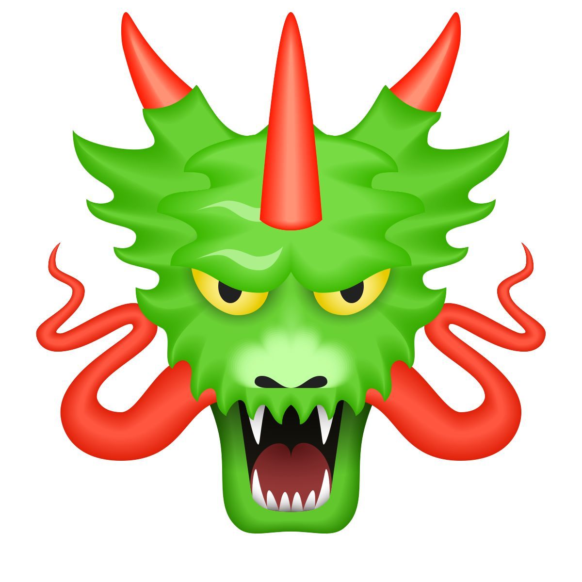 emoji style 龙脸 icon