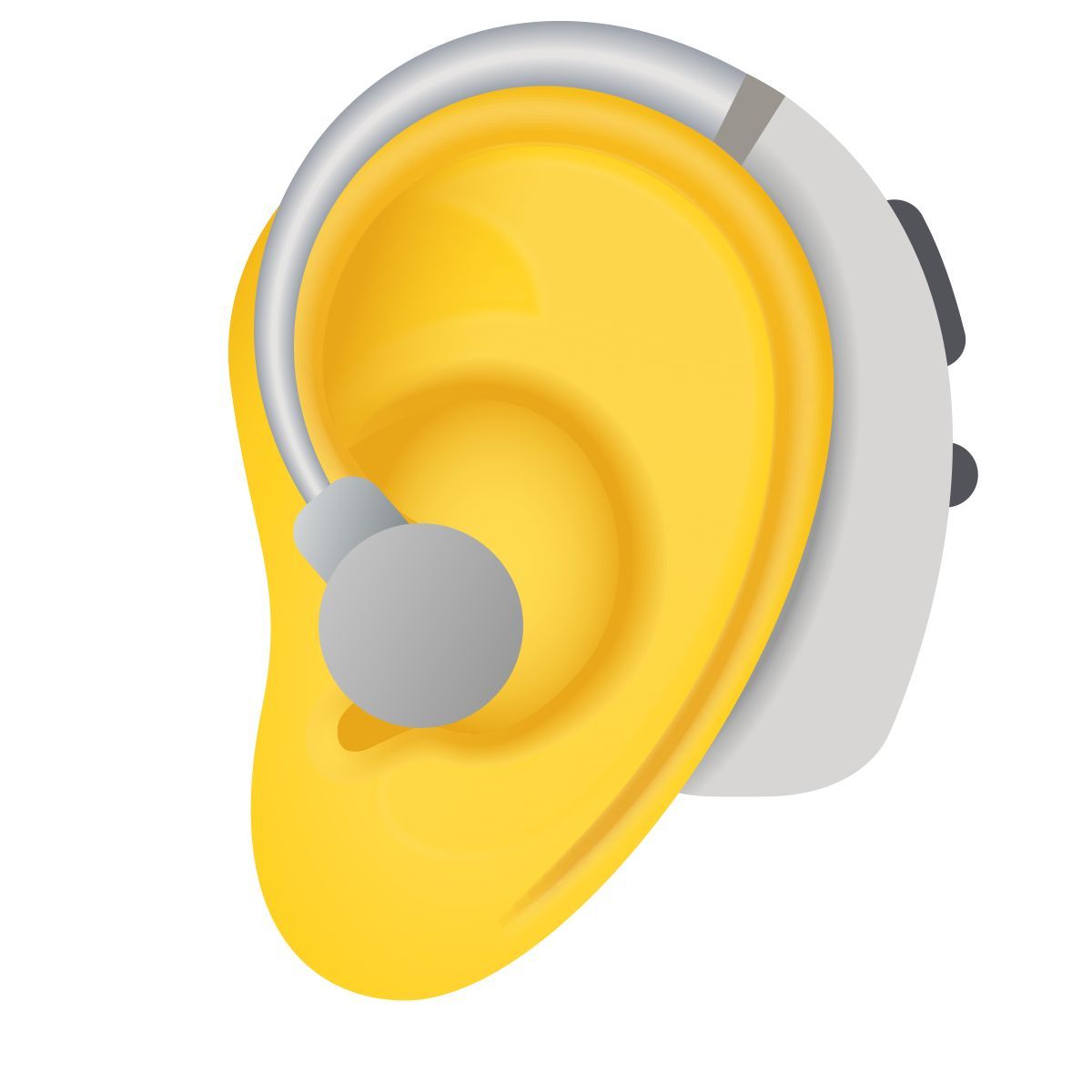 emoji style ouvido com aparelho auditivo icon