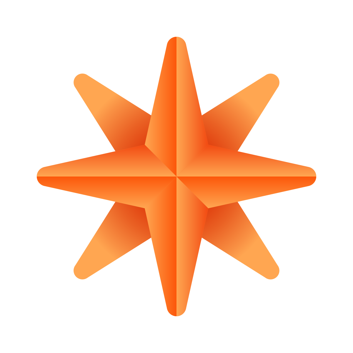 emoji style eight pointed star emoji icon